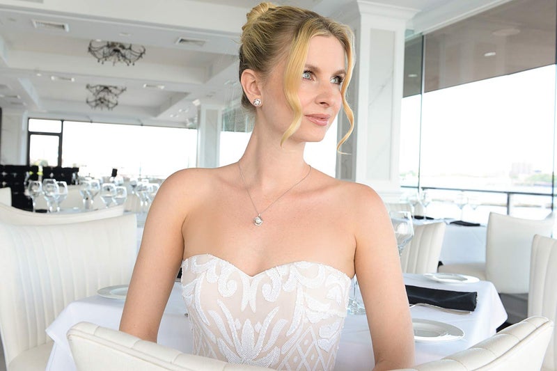 Mariell Freshwater Pearl Wedding Necklace Earrings Jewelry Set for Brides, Bridesmaids, Birthday Gift - Image 5